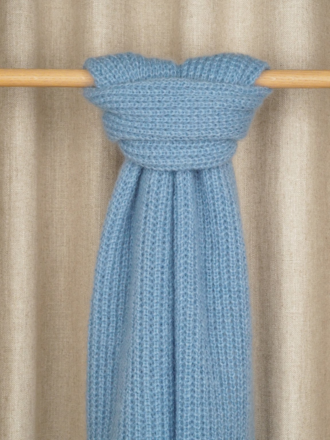 Scarf made of kid mohair blend, Sky