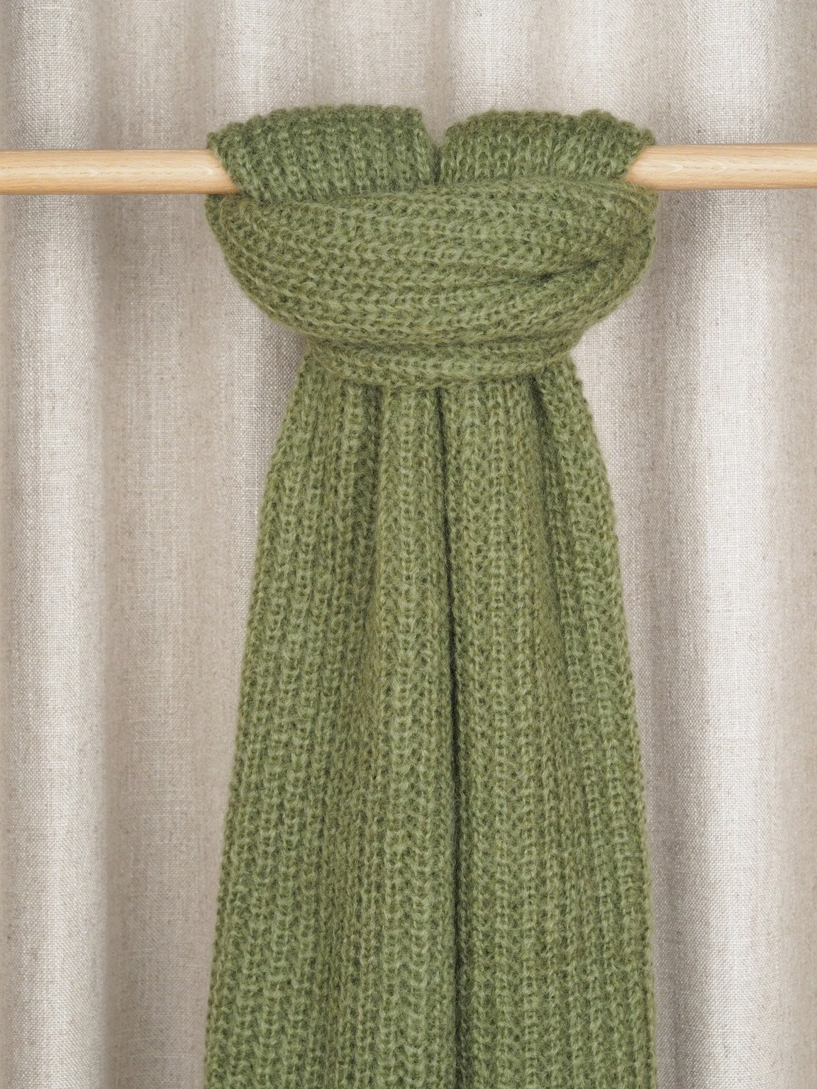 Scarf made of kid mohair blend, Khaki